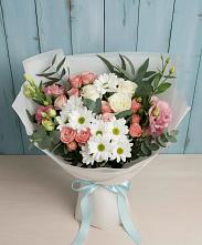 Букет цветов из:  Розы, Лизиантусы и Хризантемы в Яшкино