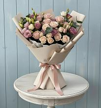 Букет цветов из:  Розы и Лизиантусы #REPLACE_PRED# Яшкино