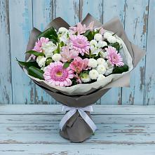 Букет цветов из:  Герберы, Альстромерии и Хризантемы в Яшкино