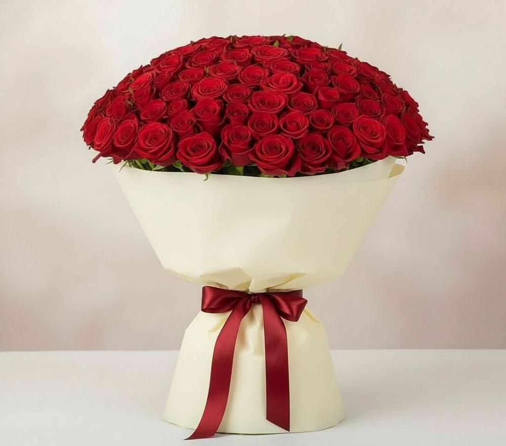 Букет 101 Красная роза Милано в Яшкино