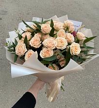 Букет Кремовые розы Латте в Яшкино