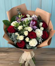 Букет цветов из:  Розы и Альстромерии в Яшкино