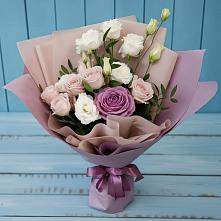 Букет цветов из:  Розы и Лизиантусы в Яшкино