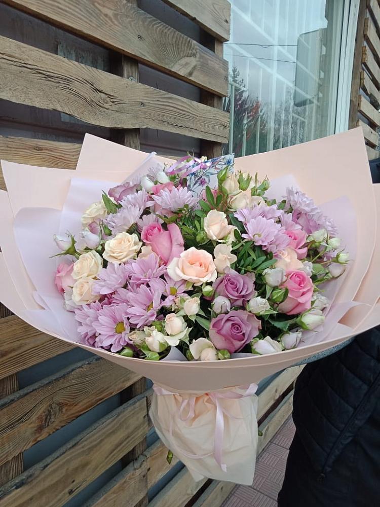 Букет цветов из: Розы и Хризантемы в Яшкино