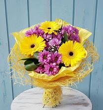 Букет цветов из:  Хризантемы и Герберы в Яшкино