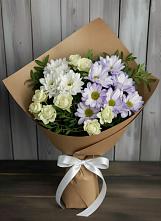 Букет цветов из:  Хризантемы и Розы в Яшкино