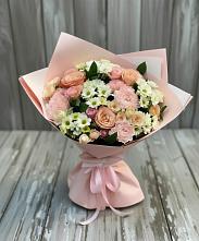 Букет цветов из:  Гвоздики, Розы и Хризантемы в Яшкино