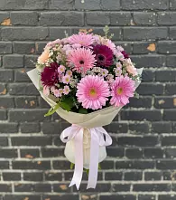 Букет цветов из:  Герберы и Хризантемы #REPLACE_PRED# Яшкино