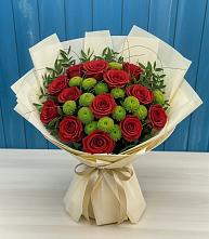 Букет цветов из:  Розы и Хризантемы #REPLACE_PRED# Яшкино