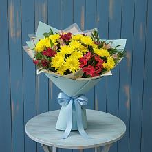 Букет цветов из:  Альстромерии и Хризантемы в Яшкино